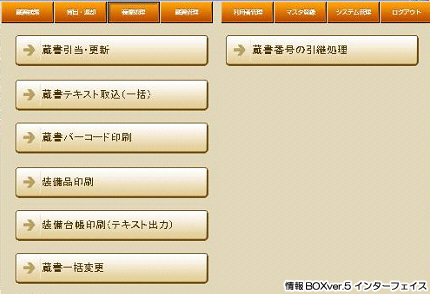 情報BOXのインターフェイスの写真